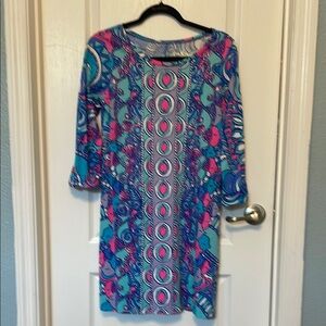 Lilly Pulitzer Blue and Pink Patterned Dress